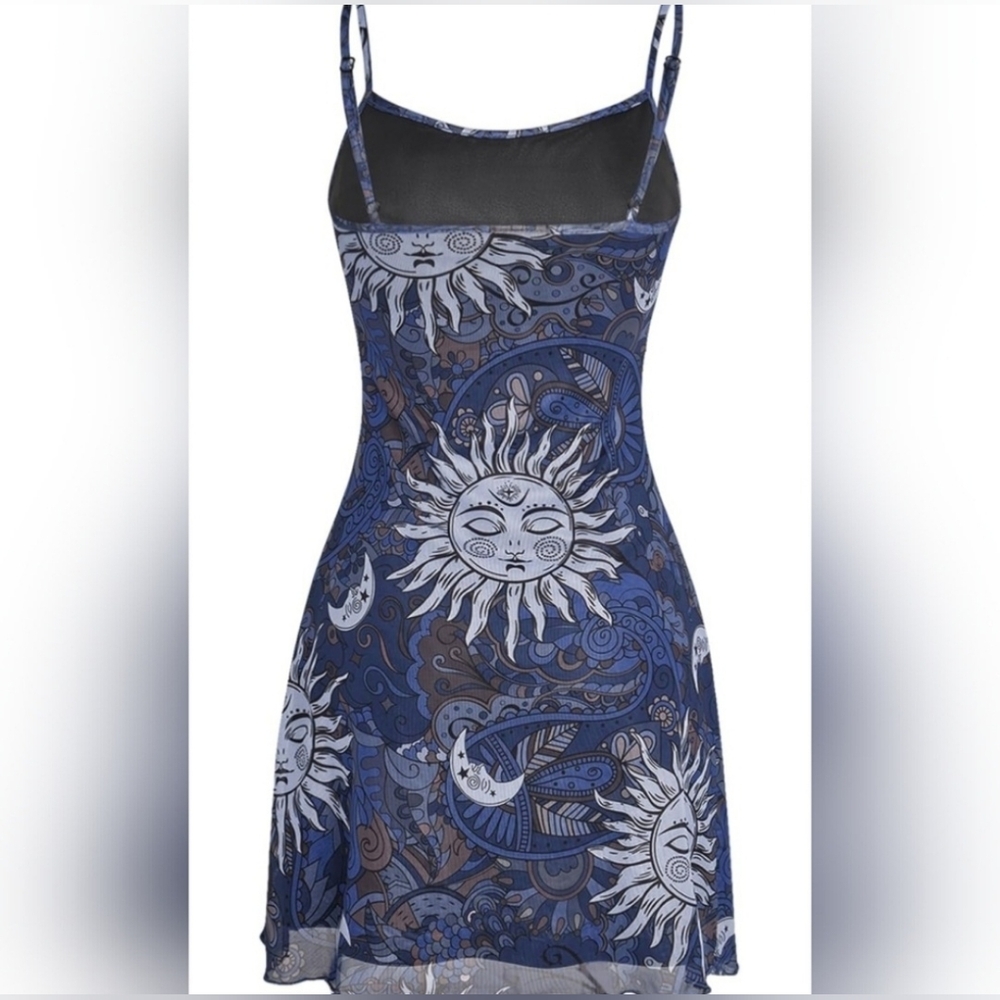 90s Sun and Moon Mini Dress - Picture 2 of 4